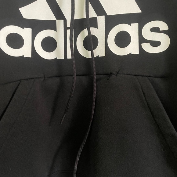 Plus sized black Adidas pullover hoodie - Picture 4 of 4